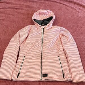Bonfire women’s large Striped red white winter Jacket